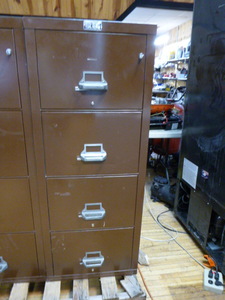 lot 10 image: Fire King 4-Drawer File Cabinet