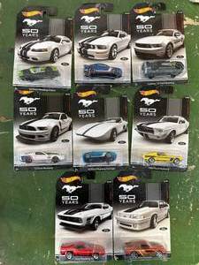 lot 51 image: Hot Wheels 50 Years of Mustang 8 Car Set