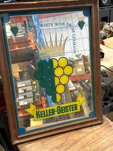 lot 17 image: Vintage Keller Geister Mirror 13x17 Inches