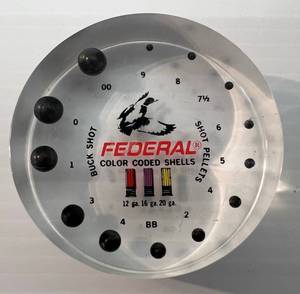 Vintage Federal Lucite Buckshot Advertising Paperweight