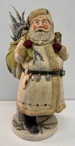 Antique Walnut Ridge TM  Ringing In The Season  Limited Edition 132150 Plaster Santa 14