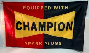 CHAMPION Spark Plugs 3 x 5 Nylon Flag