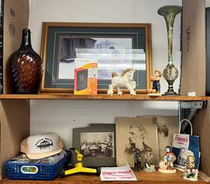 Two Shelves Full Of Misc. Vintage Items
