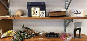 Two Shelves Full Of Misc. Vintage Items