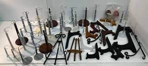 Large Group Of Misc. Plate And Doll Stands