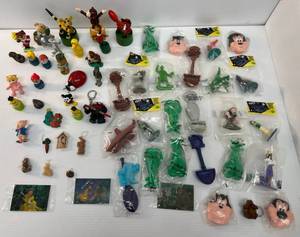 Group Of Vintage Wooden Toy Puppets And More