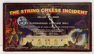 Antique The String Cheese Incident Events Poster Mounted On Wood (Very Cool Item) 17 14 x 9 12
