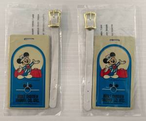 Vintage Walt Disney Travel Co. Mickey Mouse Luggage Tags