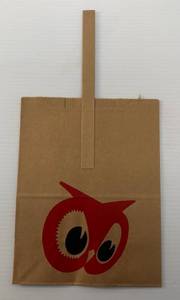 Vintage Red Owl  Paper Bag