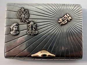 Antique Russian 84 Silver Marked Cigarette Case 181 Grams