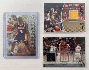 Three Basketball Trading Cards Including Kobe Bryant, Magic Johnson Patch Card And More
