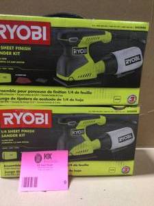 Lot of 2 Ryobi 14 Sander Kit customer return review pictures