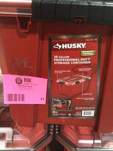 Lot of 3 Husky 26 Gallon Proffesional Storage Container customer return review pictures