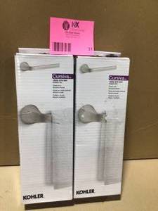Lot of 2 KOHLER Cursiva Towel Arm in Vibrant Brushed Nickel