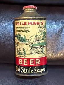 Heilemans Old Style Lager Cone Top Beer Can