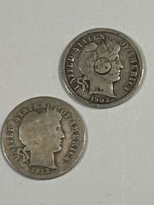1903 & 1913 Silver Dimes