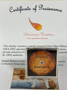 Genuine Rock from Mars with COA