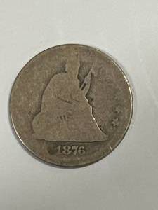 1876 Seated Liberty Quarter