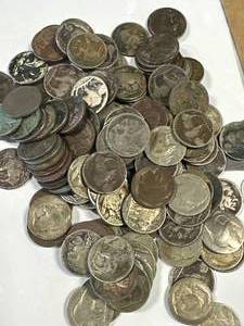 Lot of 117 Buffalo Nickels (rough shape)