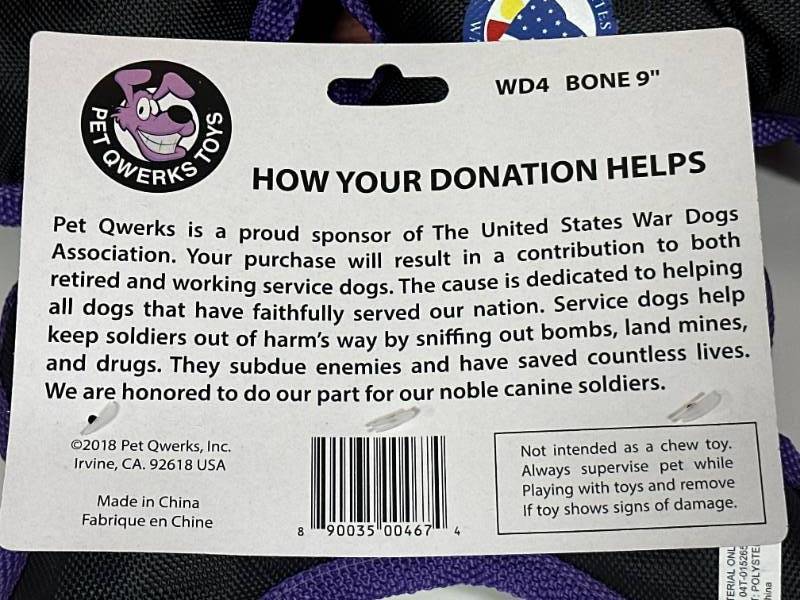 Lot of Three New Floating Dog Toys Supports War Dogs