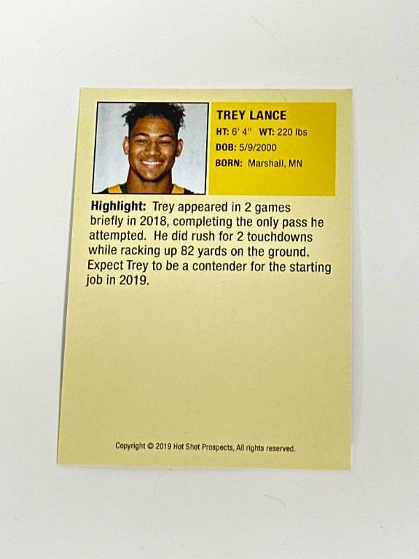 Trey Lance Pre NFL Football Card