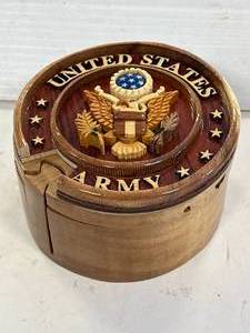 United States Army Wood Locking Box