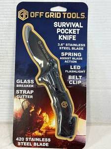 Off Grid Pocket Survival Knife