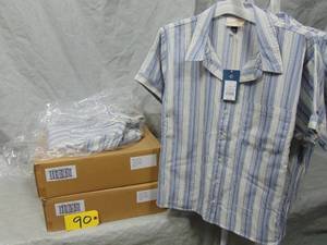 24 Pack Womens Short Sleeve Button-Down Shirt - Universal Thread Gray Large