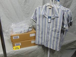 24 Pack Womens Short Sleeve Button-Down Shirt - Universal Thread Gray Large