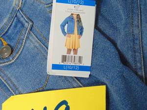 10 Pack Girls  Zunie 2-Piece Set Yellow Striped Sundress & Jean Jacket 7-1011 2-6x6 1-1416