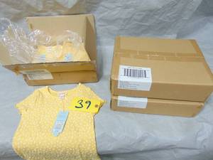 36 Pack Toddler Girl- 4T- Cat & Jack - Short Sleeve Shirt - Yellow wFlowers