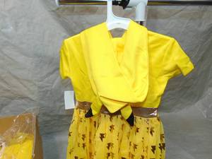 9 Girls Pokemon Pikachu Cosplay Tutu Dress - Yellow Size XS 45