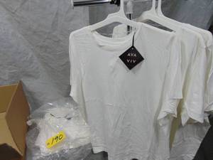 Ava Viv Womens Short Sleeve White Tee