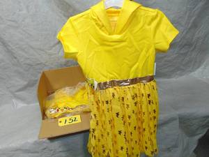 9 Girls Pokemon Pikachu Cosplay Tutu Dress - Yellow Size XL