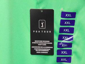 Mens PGA Tour Polo Shirt  Moisture Wicking Size 2XL