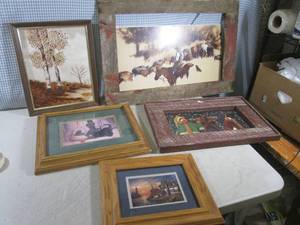 (F-3) Assorted Framed Wall Decor...