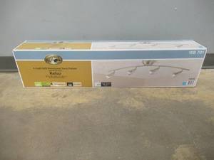Hampton Bay Kelso 3 ft. 4-Light Satin Nickel LED Fixed Rail with 300Lumen Heads 108701 (OPEN BOX)
