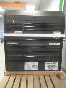 Husky 52 in. W x 21.5 in. D Heavy Duty 15-Drawer Combination Rolling Tool Chest Top Tool Cabinet with LED Light in Matte Black ($900 DOLLAR RESERVE BRAND NEW FANTASTIC CONDITION)