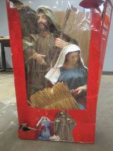 Home Accents Holiday Joseph Mary and Baby Jesus Nativity Scene (3-Piece Set) (OPEN BOX)