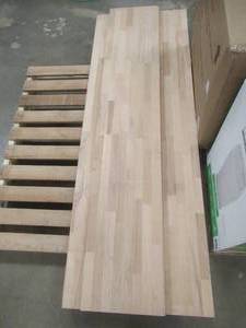 HARDWOOD REFLECTIONS 6 ft. L x 39 in. D Unfinished Beech Solid Wood Butcher Block Island Countertop With Eased Edge (CRACKED IN HALF)