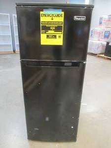 Magic Chef 4.5 cu. ft. 2 Door Mini Fridge in Black with Freezer (DENTED ON THE BOTTOM DOOR, COMPRESSOR IS DENTED, SEE PHOTOS)