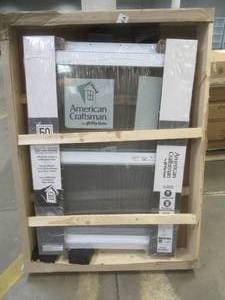 American Craftsman 23.375 in. x 35.25 in. 50 Series Low-E Argon Glass Single Hung White Vinyl Fin Window, Screen Incl