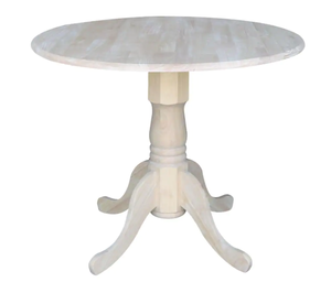 International Concepts Unfinished Dual Drop Leaf Dining Table