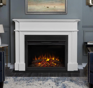 Real Flame Harlan Grand 55 in. Electric Fireplace in White (2 BOXES TOTAL)