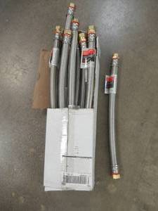 Everbilt 34 in. FIP x 78 in. Compression x 18 in. Stainless Steel Water Heater Supply Line - 17 PACK