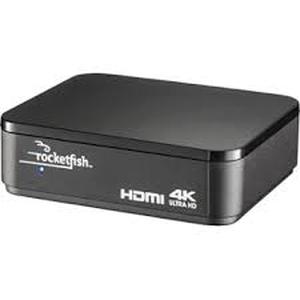 Rocketfish - 2-Output HDMI Splitter with 4K and HDR Pass-Through - Black