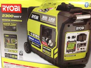 RYOBI 2,300-Watt Recoil Start Bluetooth Super Quiet Gasoline Powered Digital Inverter Generator with CO Shutdown Sensor, Customer return, Review all pictures