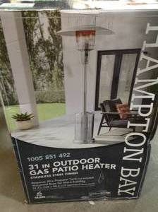Hampton Bay 48000 BTU Stainless Steel Patio Heater, Open Box, Review all pictures