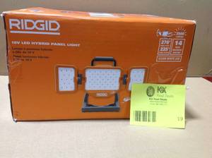 RIDGID 18V Cordless Hybrid LED Panel Light (Tool Only) Open Box, Review all pictures