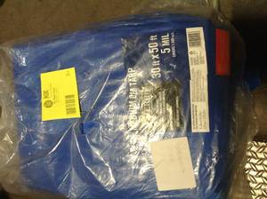 Everbilt 30 ft. x 50 ft. Blue Medium Duty Tarp not used